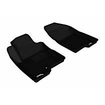 Front Row Molded Floor Liner, enginedesignationname: ECN, Eng. VIN: 0, FI, Naturally Aspirated, GAS, 1 Post On Passenger Side, Black, Made of Rubber, KAGU All-Weather Custom Fit Series