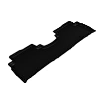 Second Row Molded Floor Liner, Eng. VIN: 1, FI, Turbocharged, GAS, Fits 5/7 Seats, Black, Made of Rubber, KAGU All-Weather Custom Fit Series