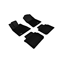 L1LX02501509 KAGU Series Black Floor Mats, Front and Second Row