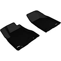 Front Row Molded Floor Liner, enginedesignationname: 3MZ-FE, FI, Naturally Aspirated, GAS, Not Fit Hybrid, Black, Made of Rubber, KAGU All-Weather Custom Fit Series