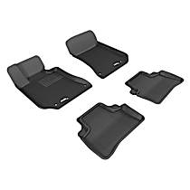 Front and Second Row Molded Floor Liner, enginedesignationname: 276.952, FI, Naturally Aspirated, GAS, Sedan, Dual Retention Posts In Both Drivers And Passengers Side, Black, Made of Rubber, MAXpider KAGU Series