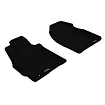 Front Row Molded Floor Liner, Eng. VIN: 5, FI, Naturally Aspirated, GAS, Black, Made of Rubber, KAGU All-Weather Custom Fit Series