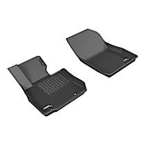 Front Row Molded Floor Liner, Eng. VIN: 7, FI, Naturally Aspirated, GAS, Black, Made of Rubber, KAGU All-Weather Custom Fit Series