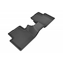 Second Row Molded Floor Liner, Eng. VIN: 7, FI, Naturally Aspirated, GAS, Black, Made of Rubber, KAGU All-Weather Custom Fit Series