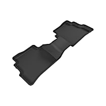 Second Row Molded Floor Liner, Eng. VIN: 7, FI, Naturally Aspirated, GAS, Black, Made of Rubber, KAGU All-Weather Custom Fit Series