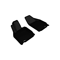 Front Row Molded Floor Liner, enginedesignationname: MA1.01, FI, Naturally Aspirated, GAS, For Vehicles w/o Bose Sound Option, Black, Made of Rubberized/Thermoplastic, KAGU Series