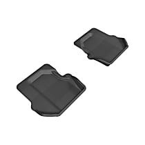 Second Row Molded Floor Liner, enginedesignationname: A102, FI, Naturally Aspirated, GAS, Not Fit Optional Bose Sound System, Black, Made of Rubberized/Thermoplastic, KAGU Series