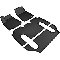 L1TL00101509 KAGU All-Weather Custom Fit Series Black Floor Mats, Front and Second Row