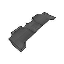 Second Row Molded Floor Liner, enginedesignationname: 2TR-FE, FI, Naturally Aspirated, GAS, Crew Cab Pickup, Black, Made of Rubber, MAXpider KAGU Series