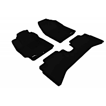 L1TY09501509 KAGU All-Weather Custom Fit Series Black Floor Mats, Front and Second Row