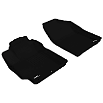L1TY09511509 KAGU All-Weather Custom Fit Series Black Floor Mats, Front Row