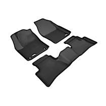 Front and Second Row Molded Floor Liner, enginedesignationname: 3ZR-FAE, FI, Naturally Aspirated, GAS, Black, Made of Rubber, KAGU All-Weather Custom Fit Series