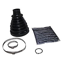 CV Boot - Black, Metal, Rubber and Grease, Direct Fit, Kit