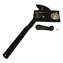 55074991K Front, Driver Side Manual Window Regulator, Manual Crank Type