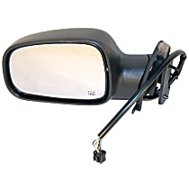55155231AB Driver Side Mirror, Manual Folding, Heated, Black, Without Blind Spot Feature, Without Signal Light, With Memory