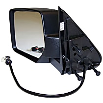 57010187AC Driver Side Mirror, Power Folding, Heated, Black, Without Blind Spot Feature, Without Signal Light, With Memory