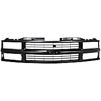 Grille Assembly, Painted Black Shell and Insert, For Models With Composite Headlights