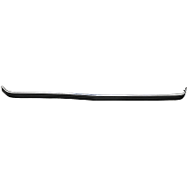Front, Driver or Passenger Side Bumper Trim, Black, 1-Piece Type, With Chrome Strip