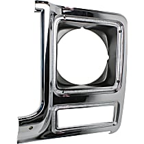Driver Side Headlight Door, Chrome and Painted-Dark Argent