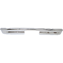 Rear Bumper, Chrome, With Pad Holes, Without License Plate Provision, Without Mounting Brackets