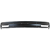 Front Bumper, Painted Black, With License Plate Provision, Without Molding Holes, Without Mounting Brackets
