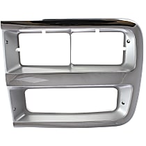Driver Side Headlight Door, Chrome and Gray