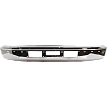 Front Bumper, Chrome, With Molding Holes, With Bumper Cut Outs and Air Holes, Without Mounting Brackets