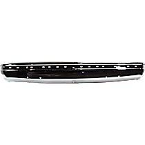 Front Bumper, Chrome, With Molding Holes, With Impact Strip Holes, Without Mounting Brackets