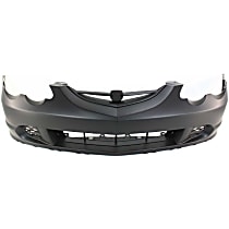 Front Bumper Cover, Primed, Without Parking Aid Sensor Holes, Without Fog Light Holes
