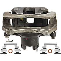 Front, Driver Side Brake Caliper, Four Wheel Drive, with Metal Piston, Supplied with Mounting Bracket, Reman Series