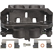 Front, Driver Side Brake Caliper, All Wheel Drive, With Metal Piston; With Mounting Bracket, Reman Series