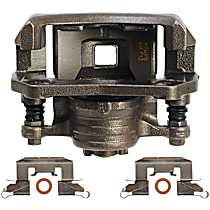 Front, Passenger Side Brake Caliper, Front Wheel Drive, With Metal Piston; With Mounting Bracket, Reman Series