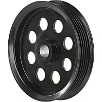 3P-15127 Power Steering Pump Pulley - Black, Steel, Serpentine, Direct Fit, Sold individually