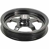 New Series Power Steering Pump Pulley - Black, Steel, Serpentine, Direct Fit, Sold individually