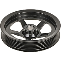 3P-15131 Power Steering Pump Pulley - Black, Steel, Serpentine, Direct Fit, Sold individually