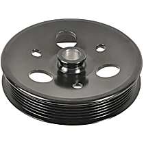 3P-15138 New Series Power Steering Pump Pulley - Black, Steel, Serpentine, Direct Fit, Sold individually