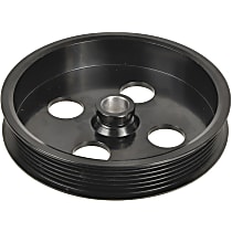 3P-15154 New Series Power Steering Pump Pulley - Black, Steel, Serpentine, Direct Fit, Sold individually