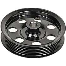 New Series Power Steering Pump Pulley - Black, Steel, Serpentine, Direct Fit, Sold individually