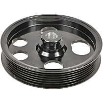 New Series Power Steering Pump Pulley - Black, Steel, Serpentine, Direct Fit, Sold individually