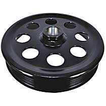 New Series Power Steering Pump Pulley - Black, Serpentine, Sold individually