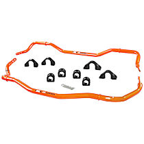 440-301001-N Front and Rear Sway Bar Kit, Alloy Steel, 35 mm Front/32 mm Rear, Adjustable, Powdercoated Orange
