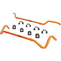 440-503001-N Front and Rear Sway Bar Kit, Alloy Steel, 32 mm Front/29 mm Rear, Non-adjustable, Powdercoated Orange