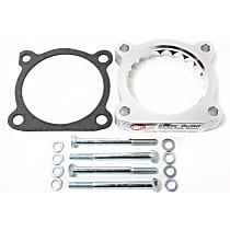 46-36001 Throttle Body Spacer - Clear Anodized, Aluminum, Direct Fit, Sold Individually
