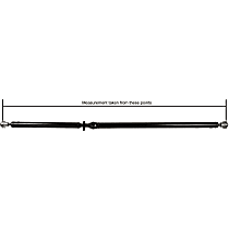 65-2004 Rear Driveshaft, All Wheel Drive, with 88.35 in. Long Driveshaft