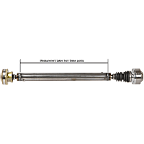 Front Four Wheel Drive, with 33.62 (in) Long Driveshaft, with NV245 Transfer Case, Measurement taken from end of CV joint flange face to end of CV joint flange face, 4WD, 22 in. Length, Reman Series