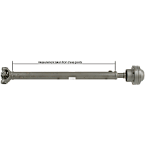 Front Four Wheel Drive, with 27.76 (in) Long Driveshaft, Measurement taken from the CV face to the centerline of the furthest U-Joint on the opposite end of the collapsed Prop Shaft, 4WD, 22.25 in. Length, Reman Series