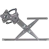 Front or Rear, Driver Side Manual Window Regulator, Hand-Crank Type, North American Built, OE Replacement Series - Front or Rear, Driver Side