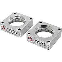 46-36007 Throttle Body Spacer - Clear Anodized, Aluminum, Direct Fit, Set of 2