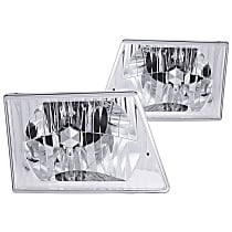 Driver and Passenger Side Halogen With bulb(s), Does Not Fit 1992-2004 Models With Sealed Beam Headlights, Clear Lens, Chrome Interior, Crystal Series