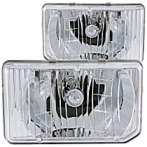 Driver and Passenger Side Halogen With bulb(s), Does Not Fit 1992-2004 Models With Sealed Beam Headlights, Clear Lens, Chrome Interior, Crystal Series